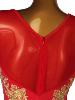 Latin Dance Dresses Red Women's Lycra Spandex Dress Latin Dancer Dancing Costume -Dresses Store 202108171816034209320