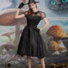 Halloween Witch Costumes For Women Black Scary Short Dress Gloves Polyester Holidays Costumes -Dresses Store 20210820172141413548