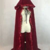 Women Christmas Burgundy Ponchos Cloak Polyester Christmas Holidays Costumes