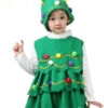 Christmas Green Santa Tree Costume Polyester Fiber Hat Dress Christmas Holidays Costumes Full Set -Dresses Store 202110281517272041358
