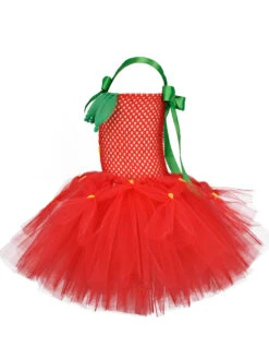 Kids Tunic Dress For Christmas Red Polyester Fiber Christmas Holidays Party Dress -Dresses Store 202110302010305034050