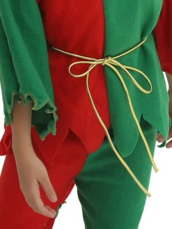 Kids Christmas Costume Red Polyester Fiber Top Hat Pants 3-Piece Set Christmas Holidays Costumes -Dresses Store 202110302010337714919