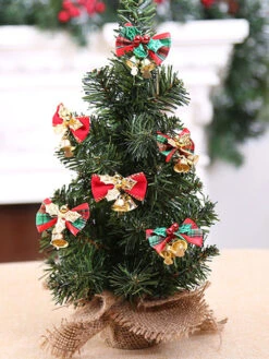 Green Christmas Bell Bowknot Props Polyester Fiber Christmas Holidays Costumes Props -Dresses Store 202110311920115707477