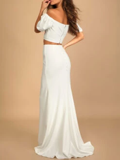 White Engagement Dress 2023 Off The Shoulder Short Sleeves Zipper With Train Long Cheap Bridal Dress Free Customization 8 White Engagement Dress 2023 Off The Shoulder Short Sleeves Zipper With Train Long Cheap Bridal Dress Free Customization -Dresses Store 202111031433110623230