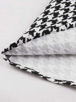 Retro Dress 1950s Audrey Hepburn Style Black Plaid Women Sleeveless Swing Dress -Dresses Store 20220402183611623661