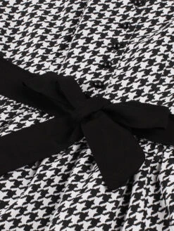 Retro Dress 1950s Audrey Hepburn Style Black Plaid Women Sleeveless Swing Dress -Dresses Store 202204021836120295002