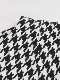 Retro Dress 1950s Audrey Hepburn Style Black Plaid Women Sleeveless Swing Dress -Dresses Store 202204021836130596966