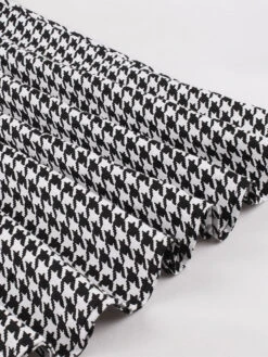 Retro Dress 1950s Audrey Hepburn Style Black Plaid Women Sleeveless Swing Dress -Dresses Store 202204021836134426608