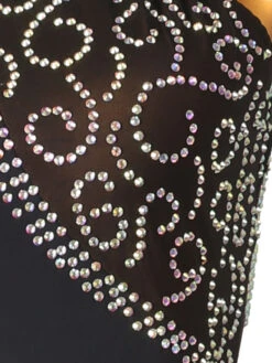 Latin Dance Dresses Black Women's Rhinestones Bodycon Sexy Polyester Dress Dancing Costume -Dresses Store 202204191816436155939