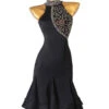 Latin Dance Dresses Black Women's Rhinestones Bodycon Sexy Polyester Dress Dancing Costume -Dresses Store 202204191816447099156