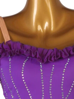 Ballroom Dance Costumes Purple Women's Sexy Polyester Rhinestones Dress Dancer Dance Dress -Dresses Store 202204191816481066968