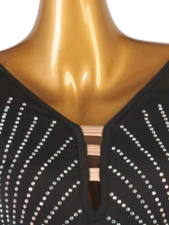 Ballroom Dance Costumes Black Women's Sexy Polyester Sequins Dress Dancer Dancing Wear -Dresses Store 202204191816545769253