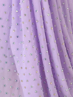 Latin Dance Costume Lavender Women's Polyester Dress Open Shoulder Sexy Rhinestones Latin Dancer Dancing Costume -Dresses Store 202204211733022362040