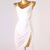 Latin Dance Dresses White Women's Rhinestones Backless Bodycon Sexy Polyester Dress Dancing Wear -Dresses Store 202204211735126585782