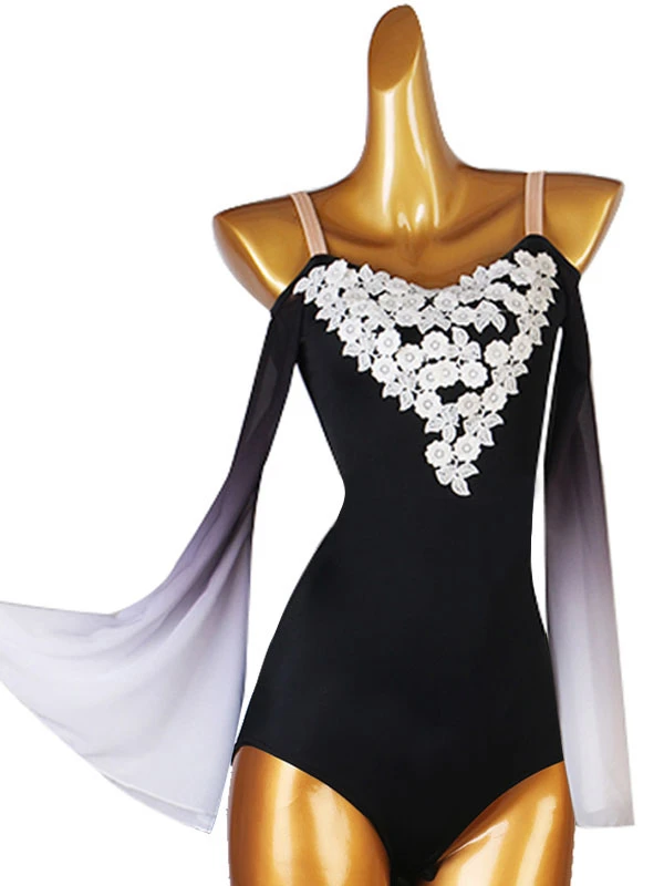 Latin Dance Dresses Black Women's Flowers Bodycon Sexy Polyester Dress Dancing Wear 3 Latin Dance Dresses Black Women's Flowers Bodycon Sexy Polyester Dress Dancing Wear