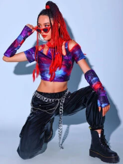 Hip Hop Dance Costumes Adult's Black Women's Top Pants Two-Tone Layered Hip Hop PU Leather Street Dancing Costume 11 Hip Hop Dance Costumes Adult's Black Women's Top Pants Two-Tone Layered Hip Hop PU Leather Street Dancing Costume -Dresses Store 202204221752205326557