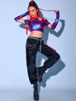 Hip Hop Dance Costumes Adult's Black Women's Top Pants Two-Tone Layered Hip Hop PU Leather Street Dancing Costume 9 Hip Hop Dance Costumes Adult's Black Women's Top Pants Two-Tone Layered Hip Hop PU Leather Street Dancing Costume -Dresses Store 20220422175221176378