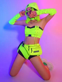 Jazz Dance Costumes Women's Cotton Cravat Bra Gloves Pants Dancing Wear -Dresses Store 202204291538205232899