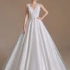 A-line Wedding Dresses Floor-Length Sleeveless Lace V-Neck Bridal Gowns Free Customization -Dresses Store 202205131520265376405