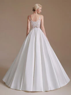 A-line Wedding Dresses Floor-Length Sleeveless Lace V-Neck Bridal Gowns Free Customization -Dresses Store 202205131520277567871