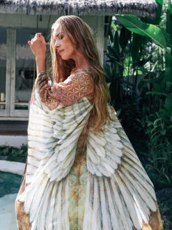 Women Cover Ups Khaki Long Sleeves Summer Beach Swimwear