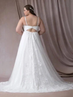 Simple Wedding Dress V-Neck Sleeveless Lace A-Line Bridal Gowns Free Customization 12 Simple Wedding Dress V-Neck Sleeveless Lace A-Line Bridal Gowns Free Customization -Dresses Store 20220531172222543157