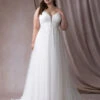 Simple Wedding Dress V-Neck Sleeveless Lace A-Line Bridal Gowns Free Customization 2 Simple Wedding Dress V-Neck Sleeveless Lace A-Line Bridal Gowns Free Customization -Dresses Store 202205311722228543517