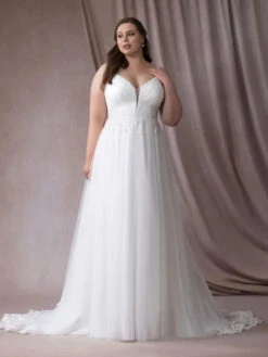 Simple Wedding Dress V-Neck Sleeveless Lace A-Line Bridal Gowns Free Customization