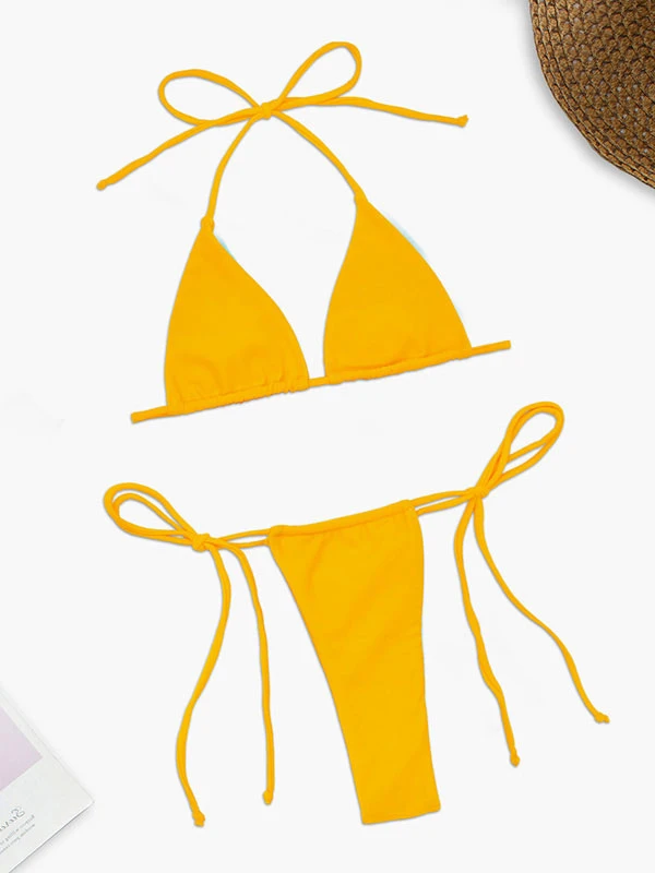 Women Bikini Swimsuit Black Lace Up Straps Neck Open Shoulder Summer Beach Bathing Suits 11 Women Bikini Swimsuit Black Lace Up Straps Neck Open Shoulder Summer Beach Bathing Suits - Image 9