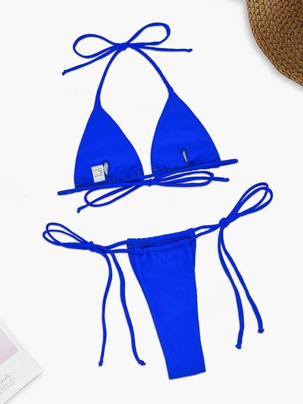 Women Bikini Swimsuit Black Lace Up Straps Neck Open Shoulder Summer Beach Bathing Suits 12 Women Bikini Swimsuit Black Lace Up Straps Neck Open Shoulder Summer Beach Bathing Suits - Image 10