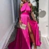 Halter Maxi Dress Sleeveless Casual Backless Pleated Floor Length Dress 1 Halter Maxi Dress Sleeveless Casual Backless Pleated Floor Length Dress -Dresses Store 202206161127397023266