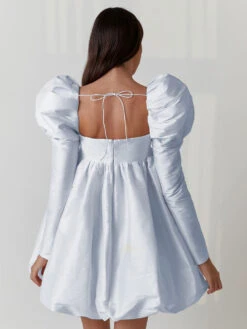 Birthday Mini Dresses Ecru White Long Sleeves Short Dress -Dresses Store 202208191429325452849