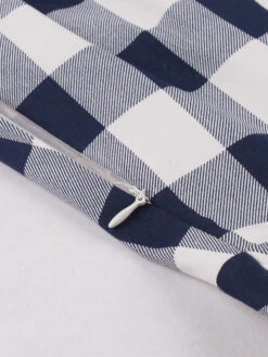 Retro Dress 1950s Audrey Hepburn Style Blue Gray Plaid Woman's Sleeveless Swing Dress -Dresses Store 20221011143427826587