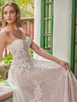 Simple Wedding Dress 2023 Lace Sweetheart Neck Sleeveless Lace A-Line Bridal Gowns Free Customization -Dresses Store 202210201539420299071