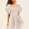 Birthday Mini Dresses Lavender Short Sleeves Pleated Short Dress