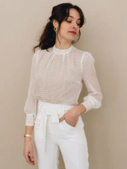 Dresses Store 4 Ivory Bridal 2 Piece Lace Ankle-Length High Collar Long Sleeves Wedding Two Piece Free Customization