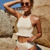 Two Piece Swimsuits For Women Lace Up Jewel Neck Backless Low Rise Waist Summer Sexy Swimming Suits 2 Two Piece Swimsuits For Women Lace Up Jewel Neck Backless Low Rise Waist Summer Sexy Swimming Suits -Dresses Store 202303071756251135978
