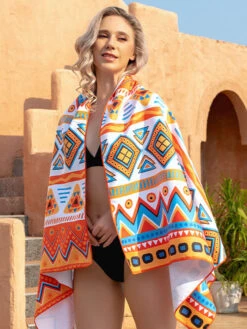 Square Beach Towels Sand-free Boho Rapid-drying 160*80cm -Dresses Store 202303091733373184379
