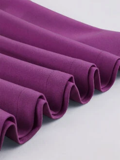 Bodycon Dresses Purple Short Sleeves Bows Classic Turndown Collar Slim Fit Dress Sheath Dress -Dresses Store 20230321113102007636