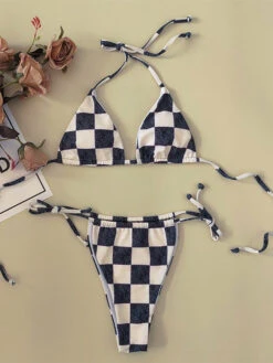 Women Bikini Swimsuit White Lace Up Backless Summer Sexy Swimming Suits -Dresses Store 202303221405141868549