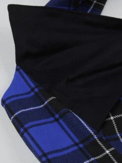 Vintage Dress 1950s Audrey Hepburn Style Sleeveless Knee Length Plaid Rockabilly Dress -Dresses Store 2023032315522051477