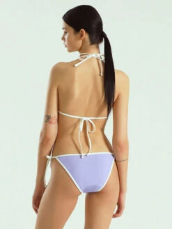 Women Bikini Swimsuit Coffee Brown Lace Up Backless Summer Sexy Swimwear -Dresses Store 202303231552315544354