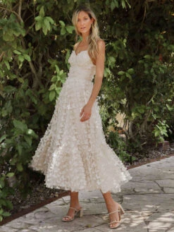 Sexy Straps Neck Sleeveless Midi Dress -Dresses Store 202303271452036642163