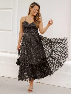 Sexy Straps Neck Sleeveless Midi Dress -Dresses Store 20230327145204977310