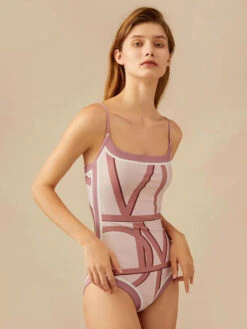 Women One Piece Swimsuits Blue Mixed Floral Print U-Neck Convertible Summer Sexy Swimming Suits -Dresses Store 202304071713047962616