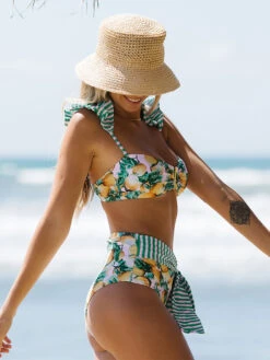 Two Piece Swimsuits Ruffles Backless Summer Beach Swimwear -Dresses Store 20230410174728419435
