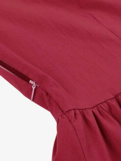 Retro Dress 1950s Audrey Hepburn Style Black Short Sleeves Turndown Collar Swing Dress -Dresses Store 202304181824282967296