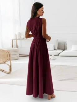 Party Dresses Green V-Neck Lace Up Sleeveless Layered Semi Formal Dress -Dresses Store 2267ef9f 3c5e 45b6 b573 22703356a93f