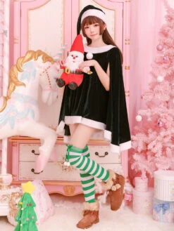 Christmas Costume Santa Claus Red Women Long Sleeve Dress And Hat Halloween -Dresses Store 25d38357 3084 463f 81bf 6ba65c3822a6