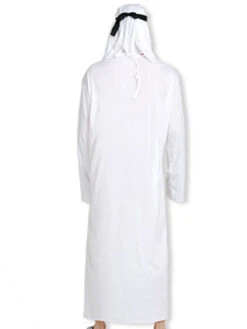 Halloween Arabian Costume Men's White Gown With Headband Asian Costume -Dresses Store 26538c5e 48cb 4c26 a08c a35efe11f99c
